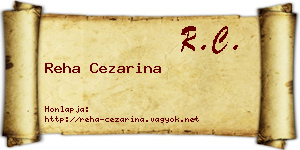 Reha Cezarina névjegykártya